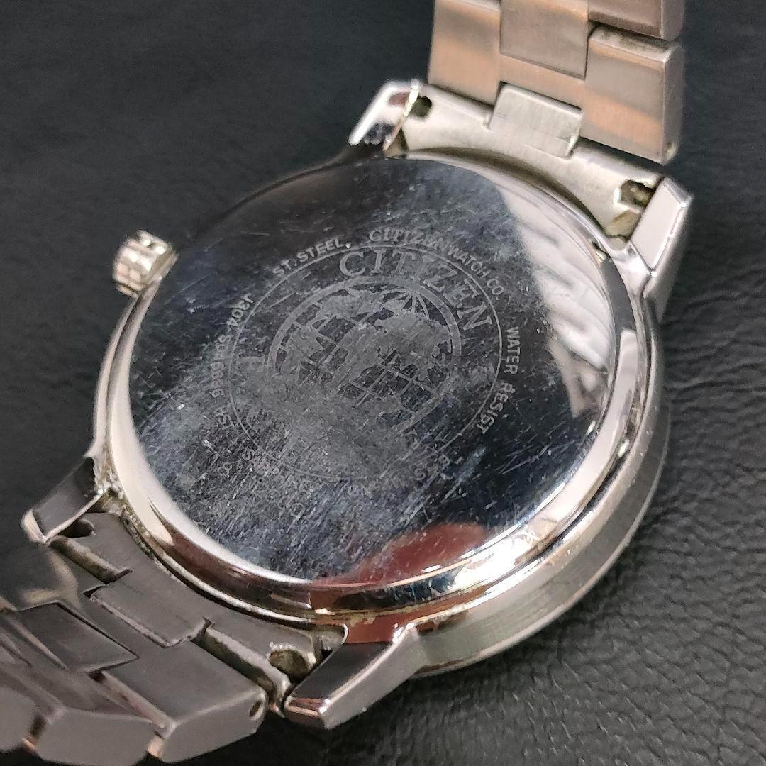 美品【稼働品】CITIZEN　シチズン　J304　ブラック　シルバー　ソーラー