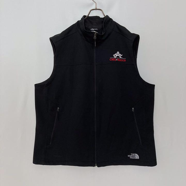 【レア】ノースフェイス　企業ロゴ　ベスト　くろ　メンズ2XL_画像1