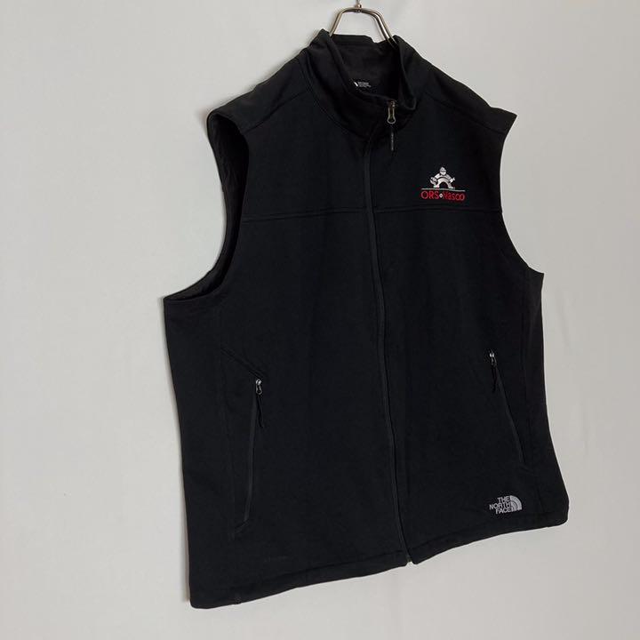 【レア】ノースフェイス　企業ロゴ　ベスト　くろ　メンズ2XL_画像1