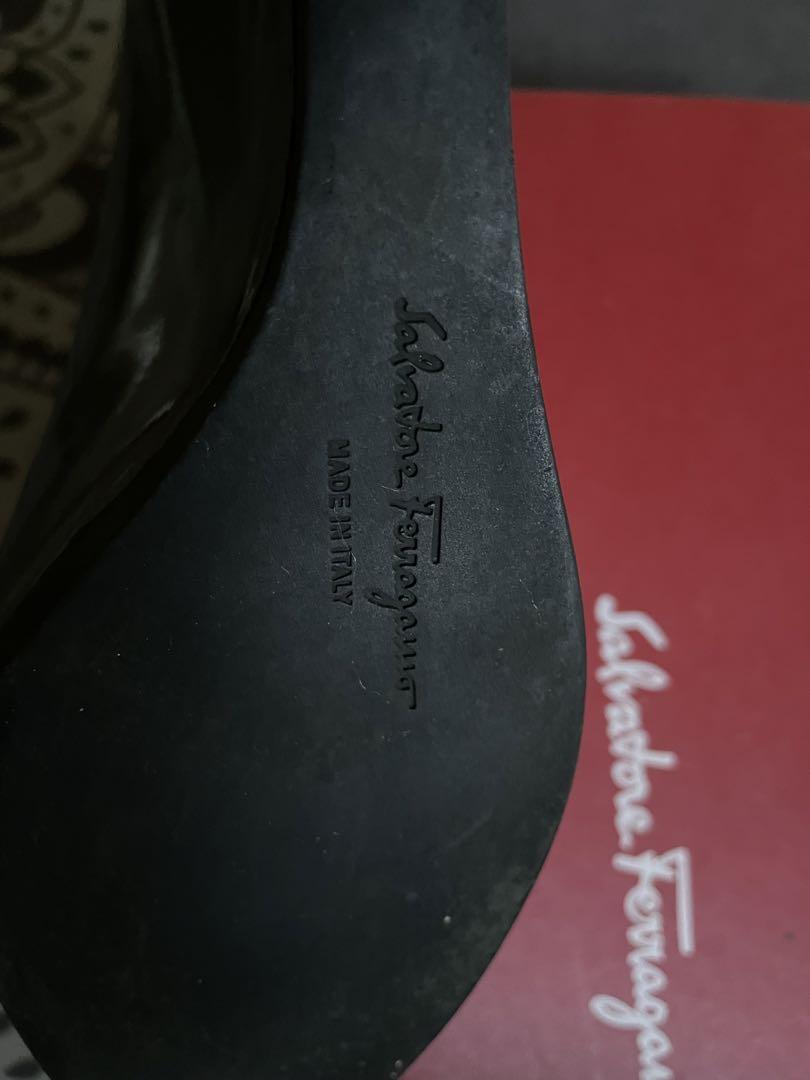 Ferragamo フェラガモ グレー ウエッジソール 22.5 お受験 参観