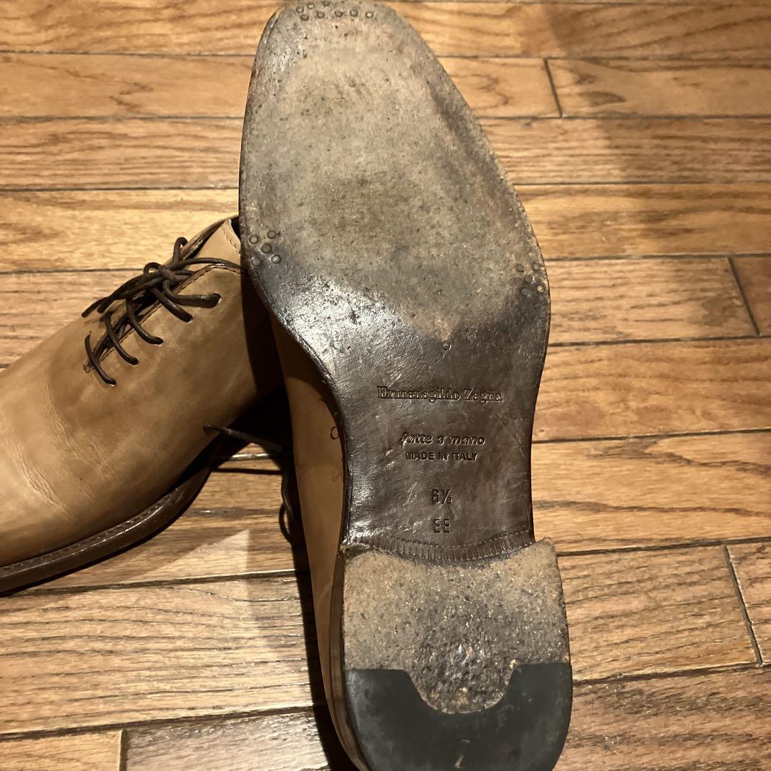 Ermenegildo Zegna ベージュ ドレスシューズ　サイズ6 1/2