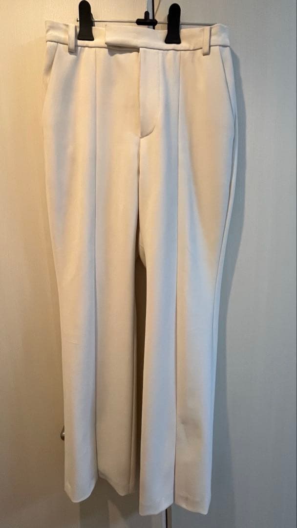 Whim Gazette スリット入りスラックス ホワイト 36
