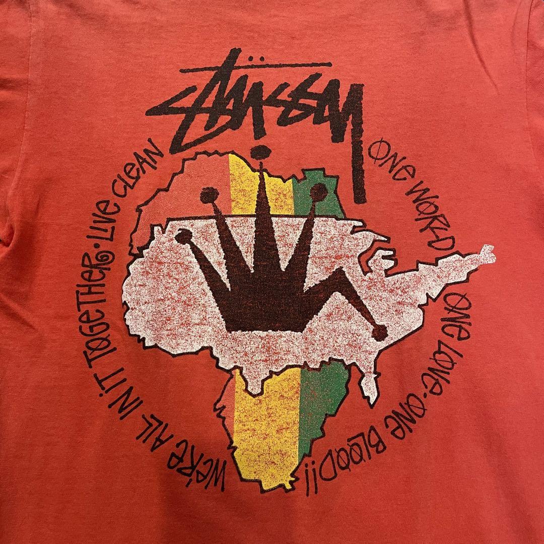 USA製 黒タグ80s90s stussy ステューシー折れクラウンラスタT