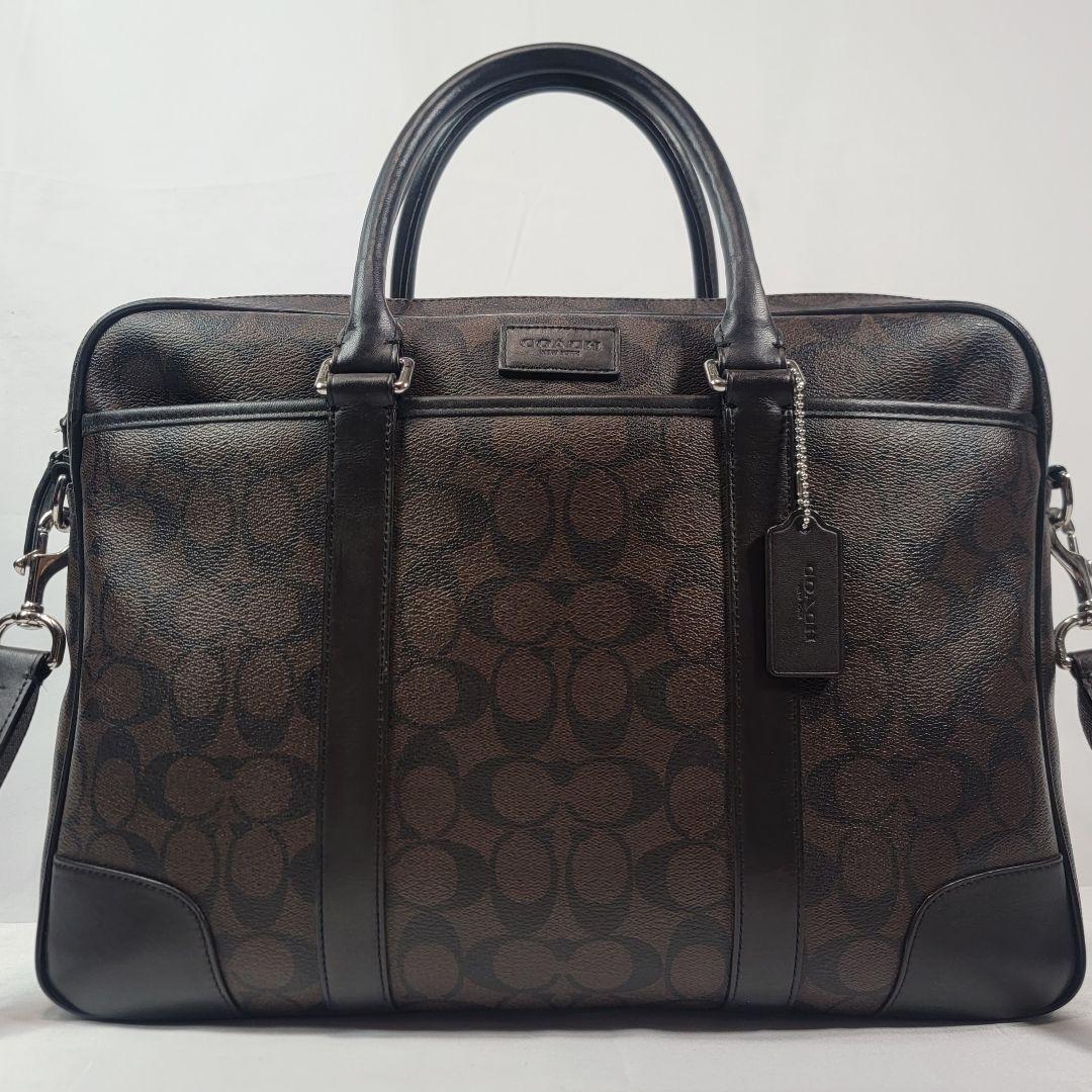 【極美品】COACH ビジネスバッグ コミューター 2way シグネチャー柄