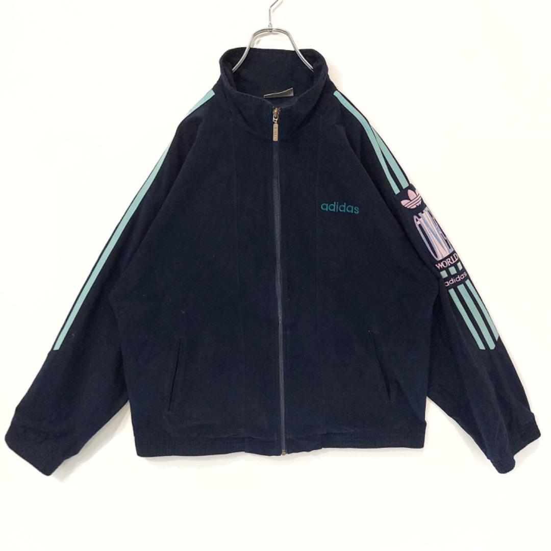 レビュー高評価の商品!の商品をすべて adidas アディダス 13113 紫緑 紺 XL 80s トラックジャケット トップス
