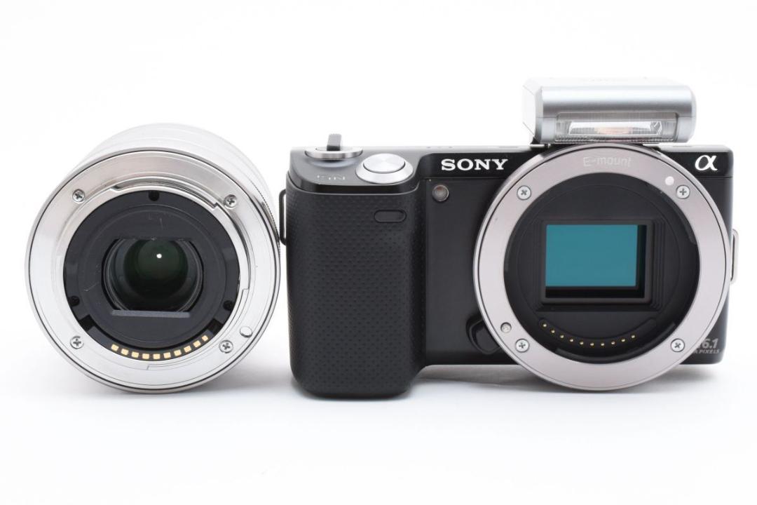 ショット数2100回 SONY NEX-5N ブラック レンズセット 充電器付き