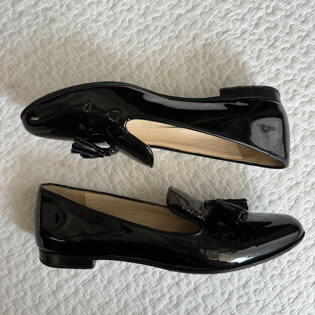 PRADA ロゴタッセルローファー パンプス ブラック 23cm 画像5