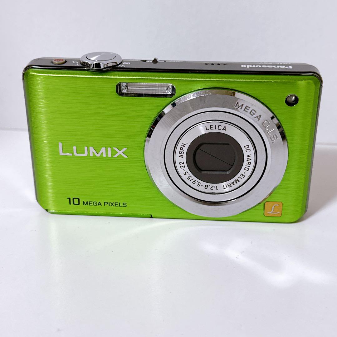 【美品】Panasonic デジタルカメラ LUMIX DMC-FS7 グリーン