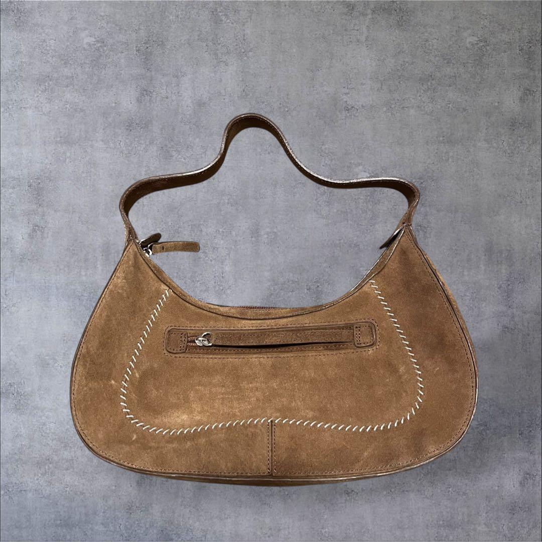 ecco Suede Shoulder Bag Leather y2k 00s