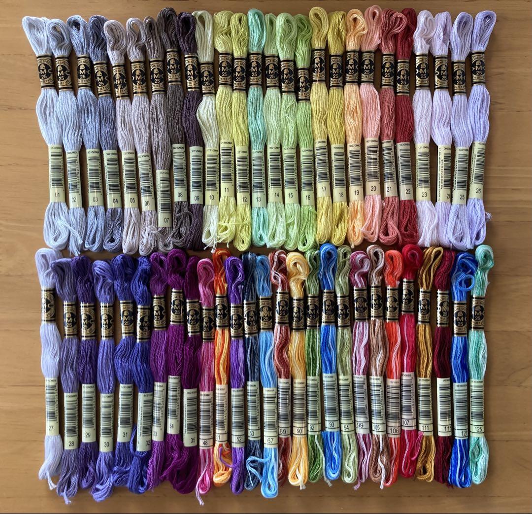 [新品] DMC刺繍糸　25番　8m/本　500色　バラ売り可