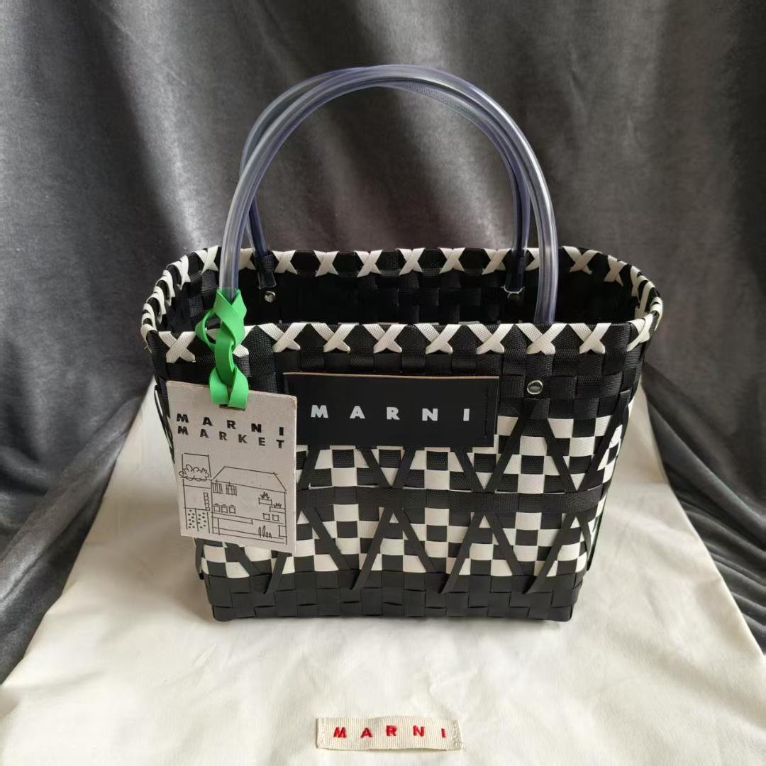 MARNI MARKET かごバッグ ブラック - メルカリ