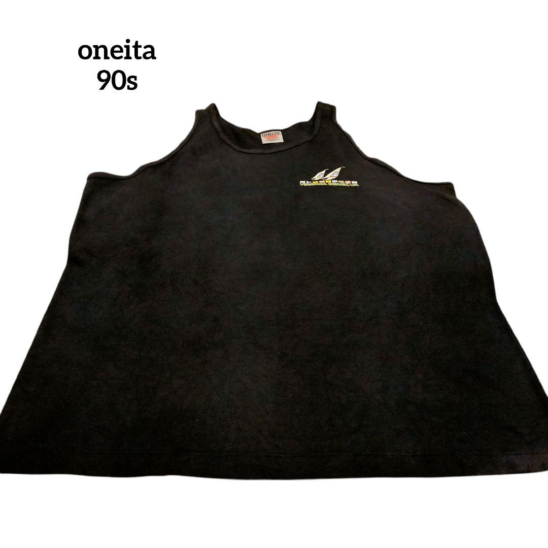 古着　oneita　タンクトップ　バージニアビーチ　シングルステッチ　90s