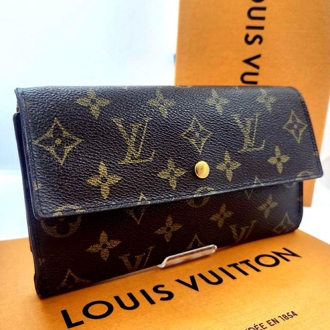 美品 ルイヴィトン モノグラム ポルトトレゾール インターナショナル 長財布