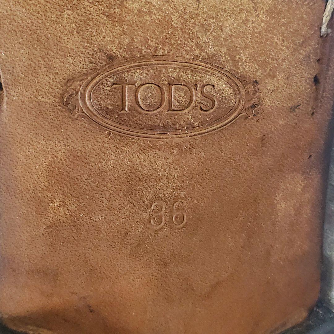 TOD'S トッズ 23cm コインローファー レザー 白系 36 ホワイト