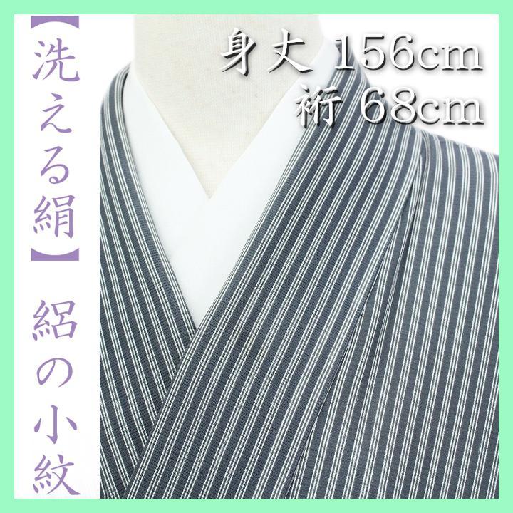 特選【夏キモノ】 ~洗える正絹~ 大人モダンな【絽】の小紋 美品のお着物です 画像1