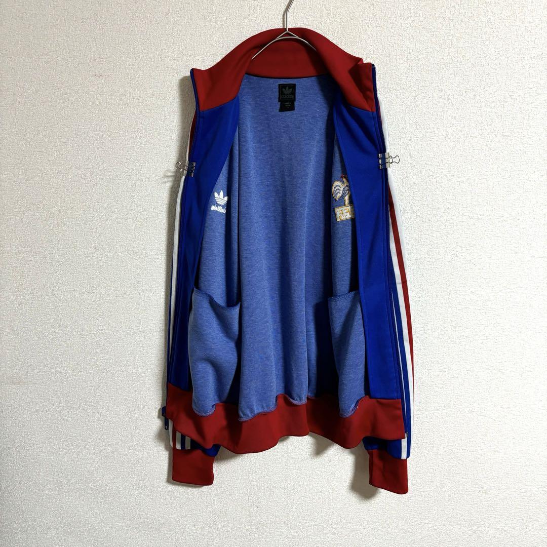 adidas アディダス 刺繍ロゴ フランス代表 トラックジャケット S-M