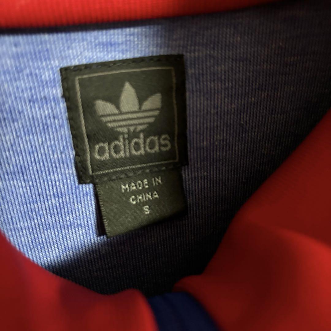 adidas アディダス 刺繍ロゴ フランス代表 トラックジャケット S-M