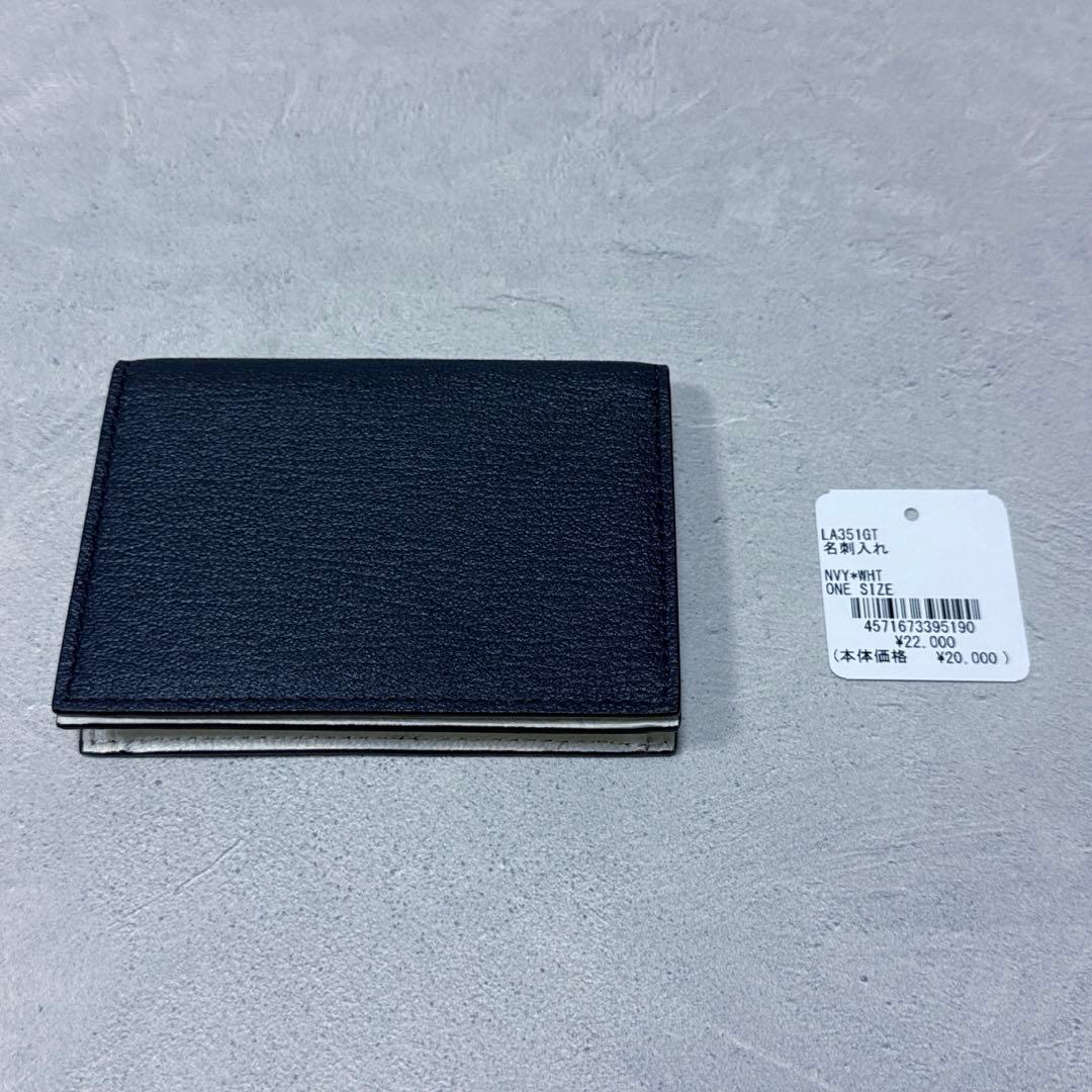 定番 ラルコバレーノ カードケース 名刺入れ LA351GT ネイビーL arcobaleno