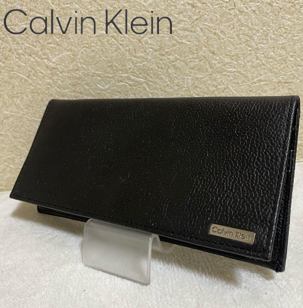 極美品✨カルバンクライン　長財布　レザー　ブラック　未使用級