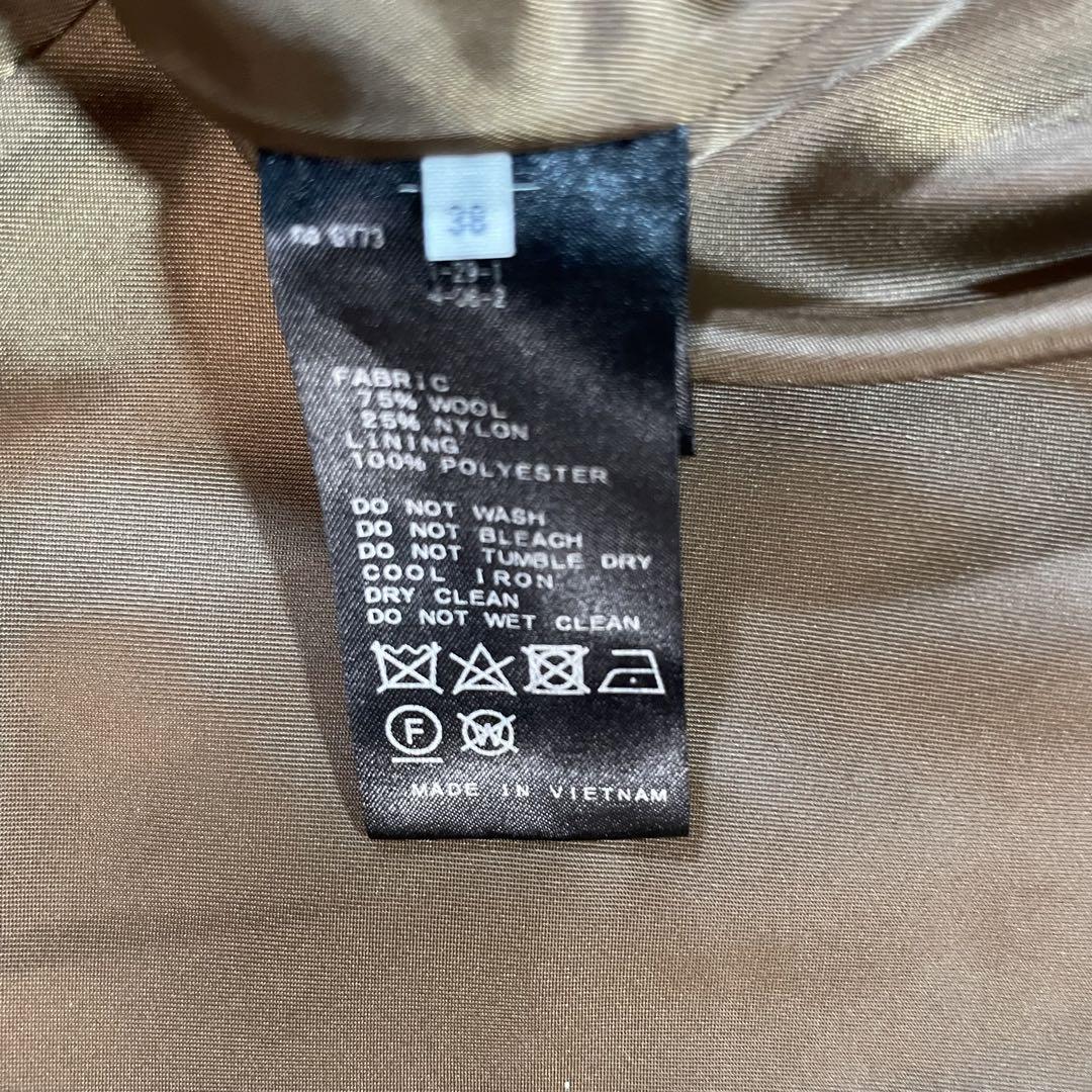 IENA MANTECOノーカラーコート　38 ナチュラル　美品