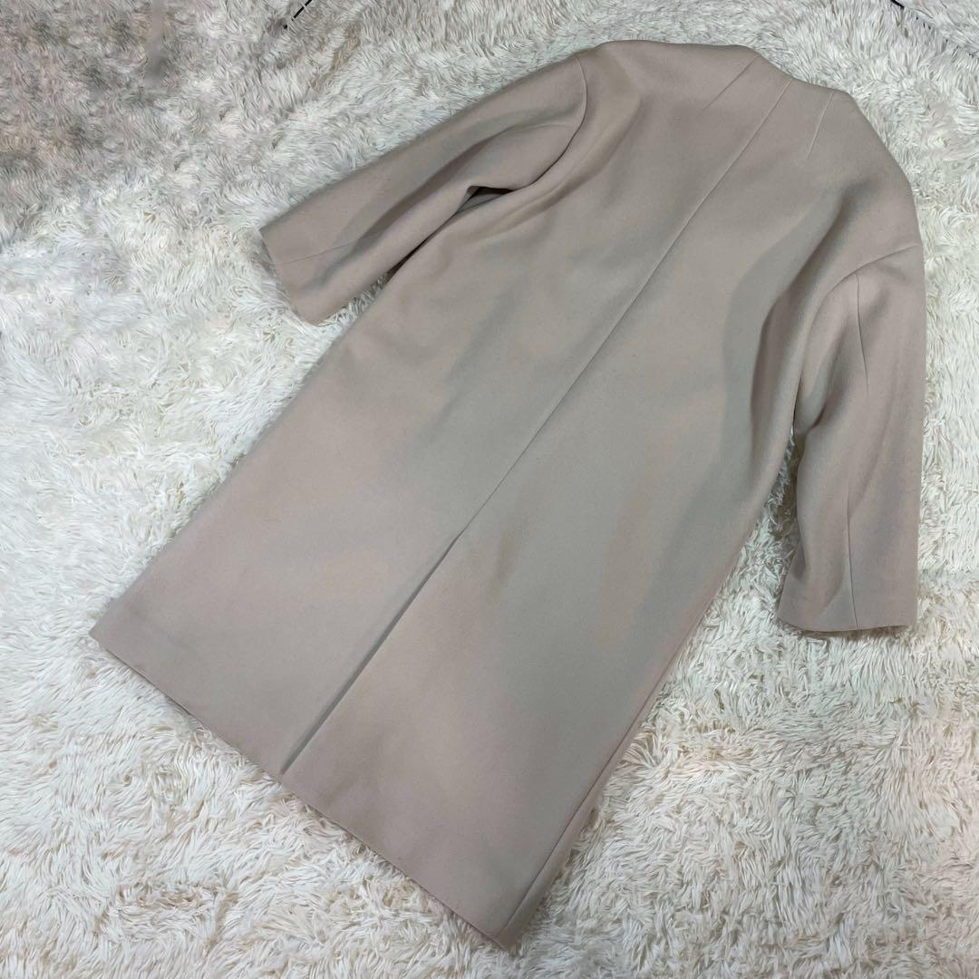 IENA MANTECOノーカラーコート　38 ナチュラル　美品