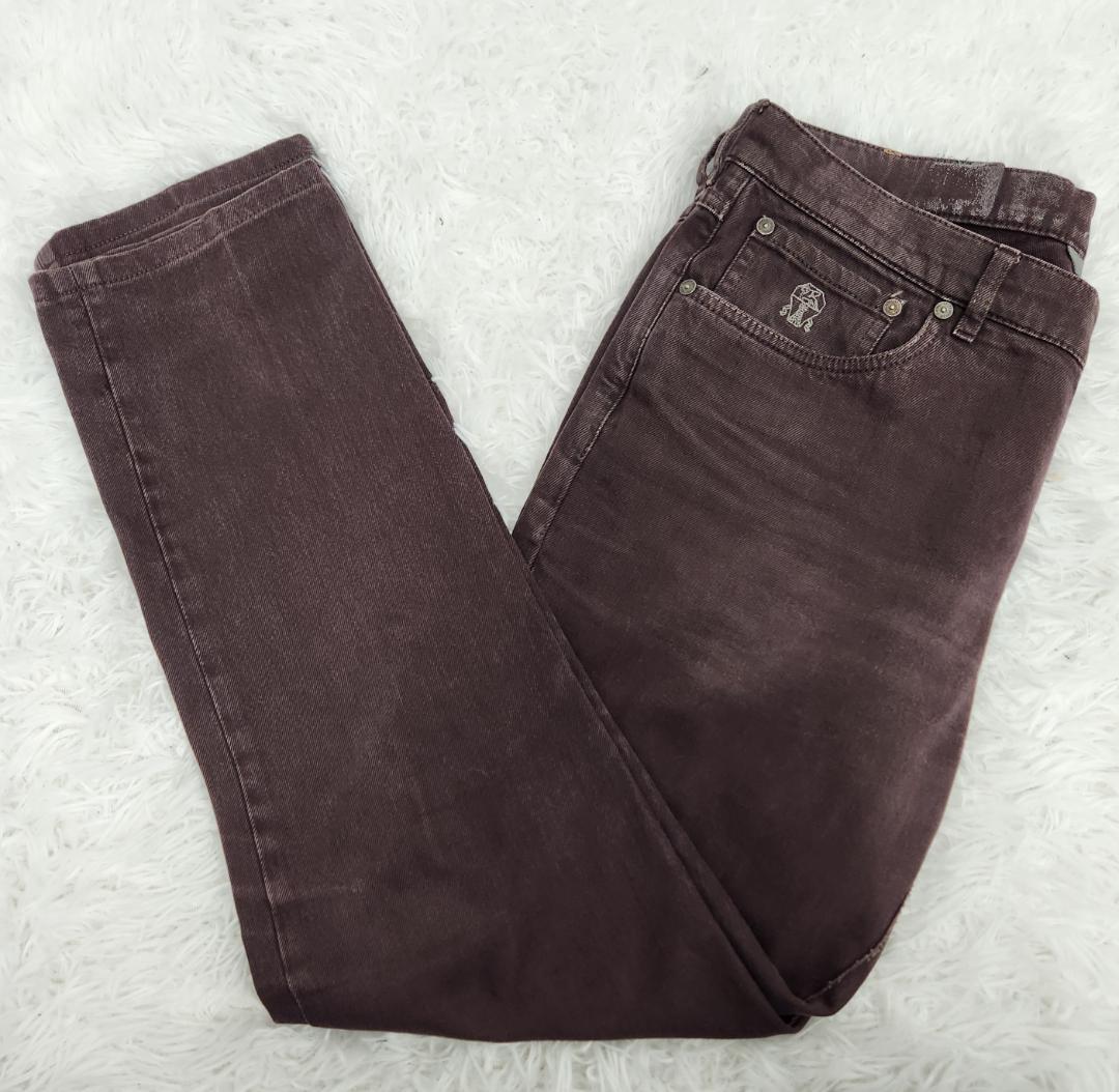 BRUNELLO CUCINELLI デニムパンツ ボトムス ブラウン 50★L