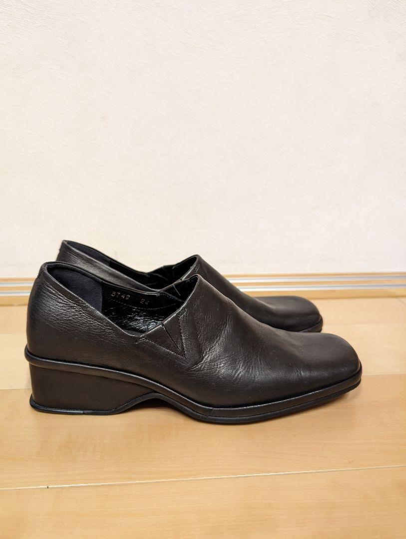 ☆美品☆SAYA  par pas de chat  レザー　24㎝　黒色
