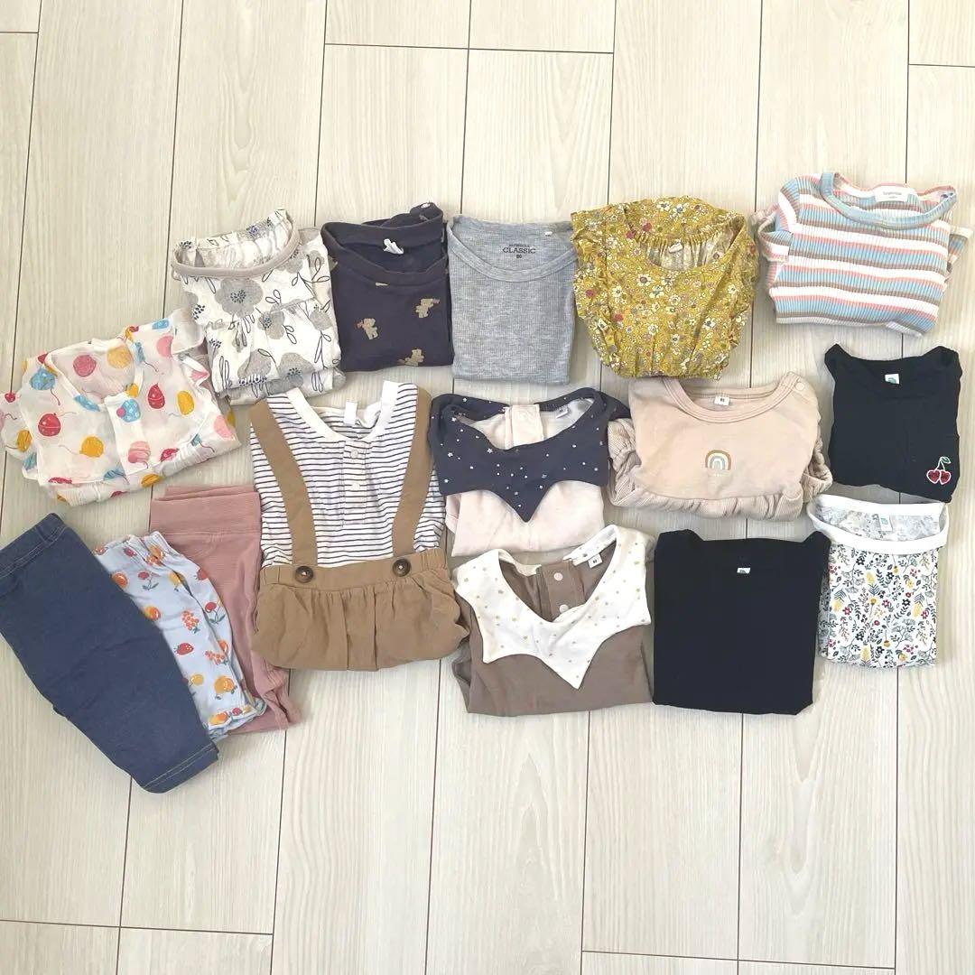 ベビー服セット 80 女の子 保育園 夏から秋にかけて まとめ売り