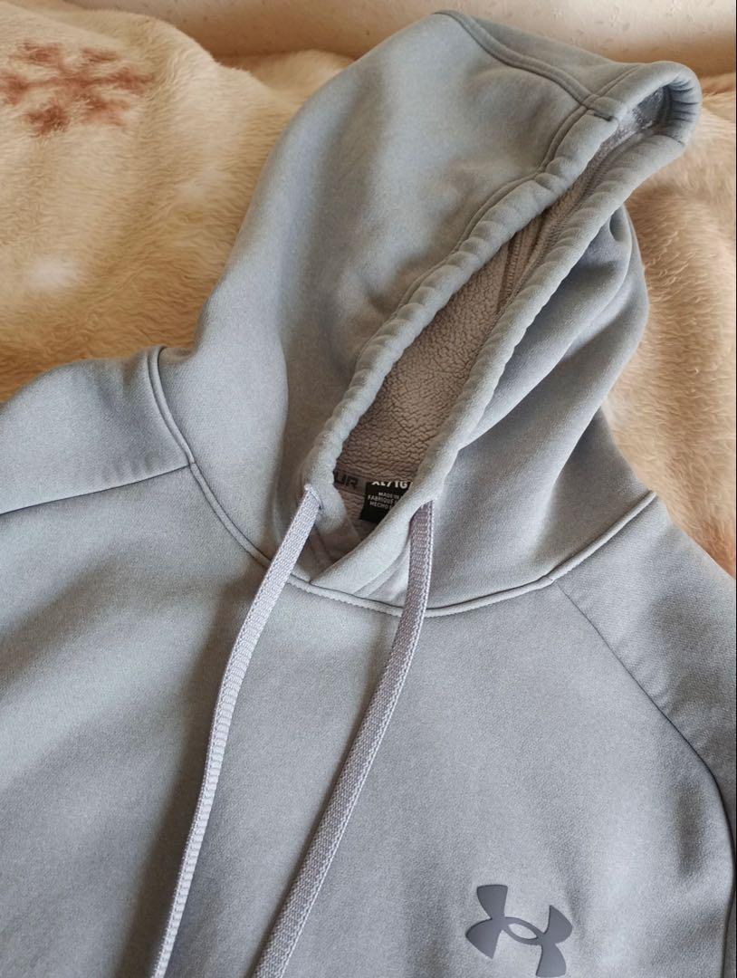 UNDER ARMOUR フリース パーカー XL ライトグレー