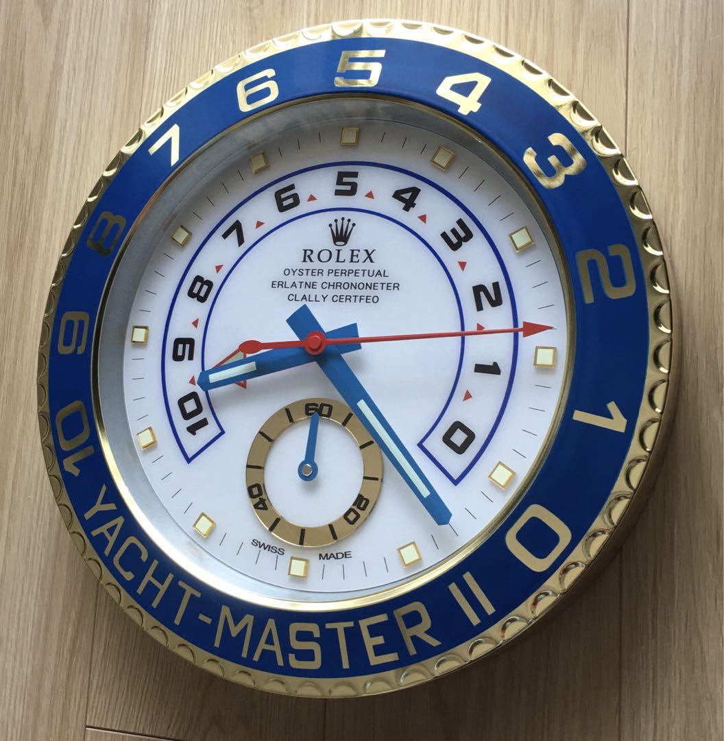 いわさん専用　新品ROLEX 掛け時計 ヨットマスターⅡ ゴールド/ブルーベゼル