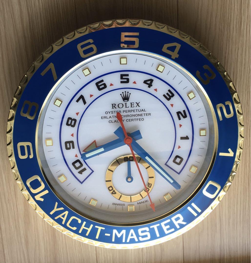 いわさん専用　新品ROLEX 掛け時計 ヨットマスターⅡ ゴールド/ブルーベゼル