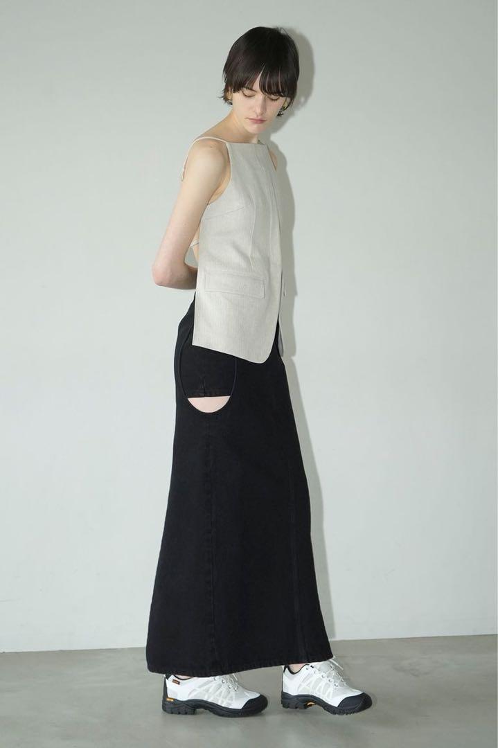 CIRCLE CUT LAYERED DENIM SKIRT⚠️1/3まで