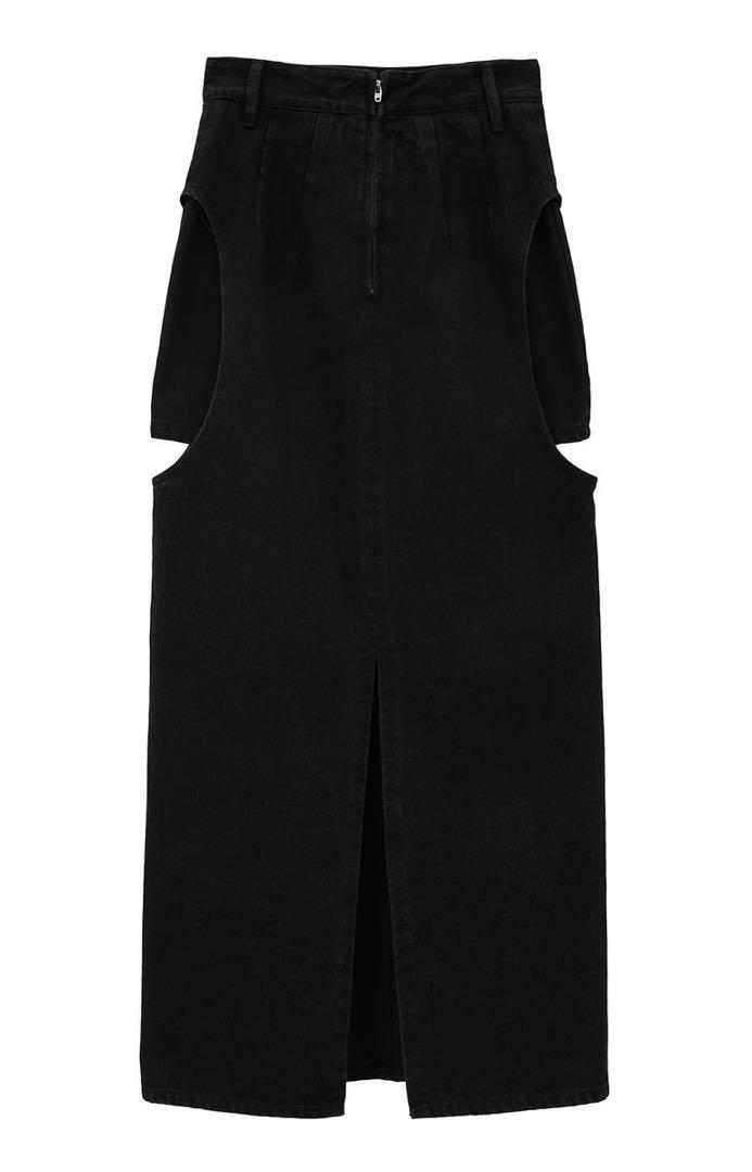 ワンピなど最旬ア！ CIRCLE CUT LAYERED DENIM SKIRT⚠️1/3まで スカート
