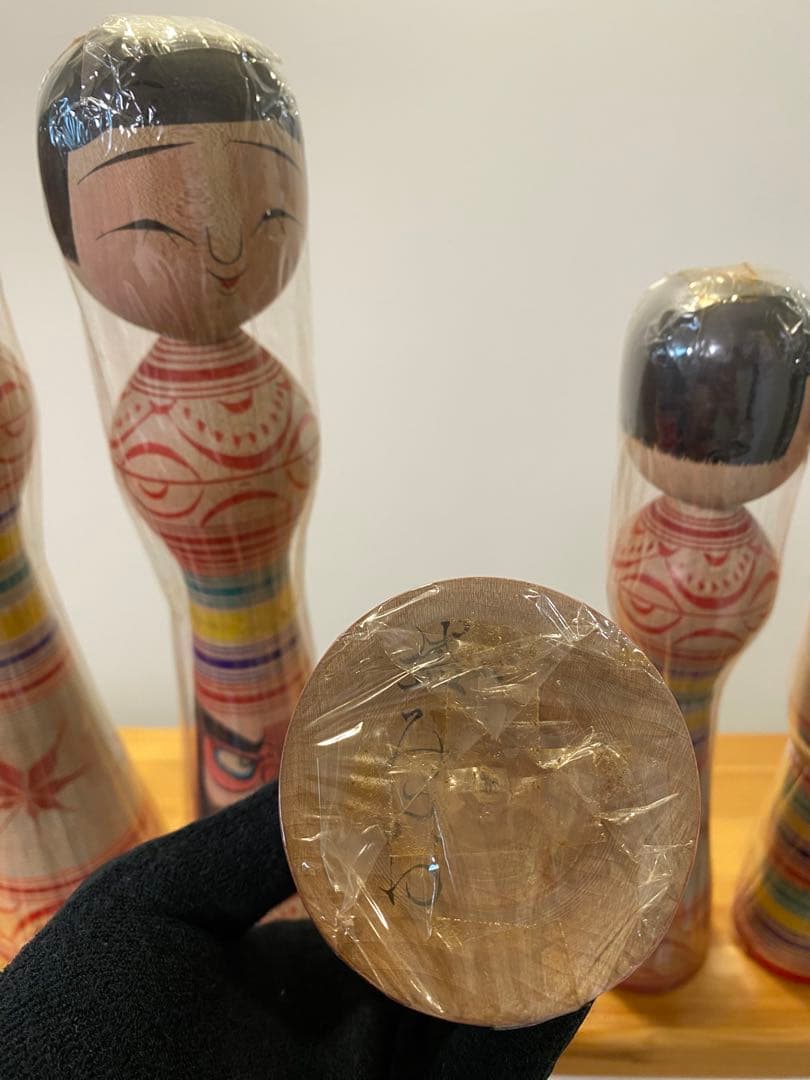 青森郷土こけし 盛美津雄 珍品 盛みつお こけし型メニュー 5点 検】津軽系