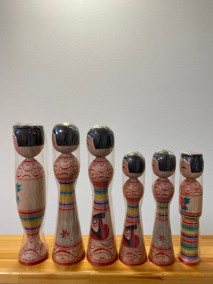 盛美津雄工人 こけし【津軽系】 盛みつお工人 こけし6本セット