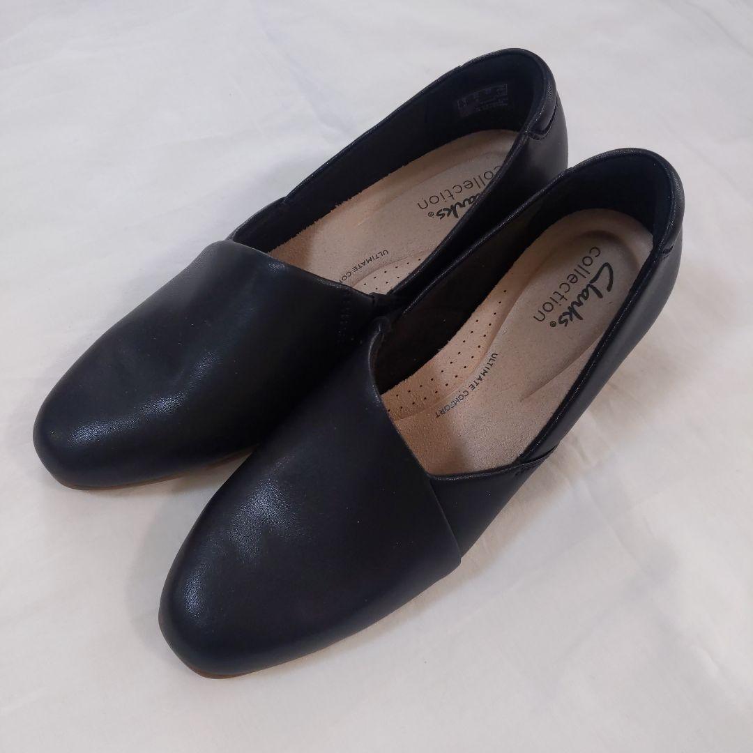 何でも揃う パンプス ブラック clarks クラークス ローヒール クッション性 23 靴