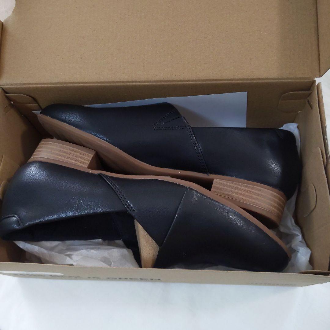 クラークス clarks ブラック　パンプス　ローヒール 23 クッション性
