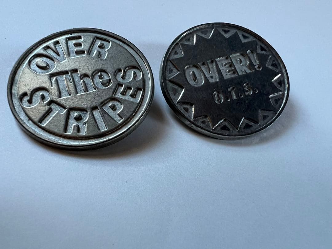 オーバーザストライプス OVER THE STRIPES ／ 星プリント × ギンガムチェック柄 リネン 長袖シャツ M(麻 OVER THE STRIPES オーバーザストライプス バッジ