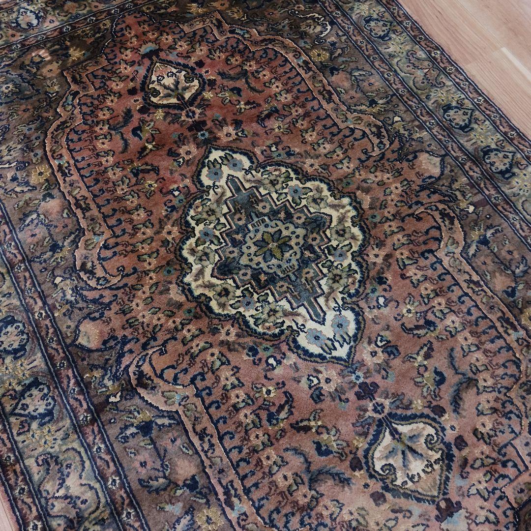 Y1981 上質 パキスタン絨毯 ウール 手織 176×123㎝