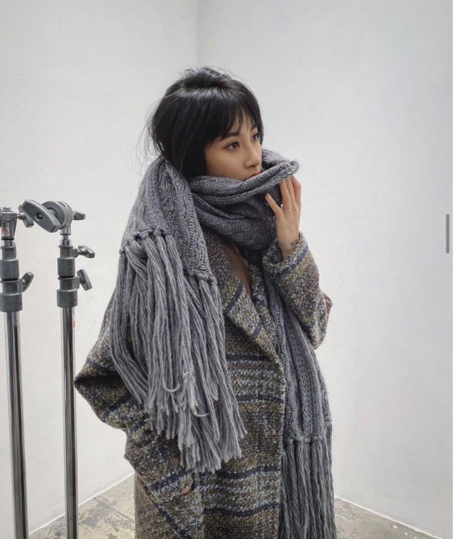 【juemi】Hemp Mix Knitted Muffler