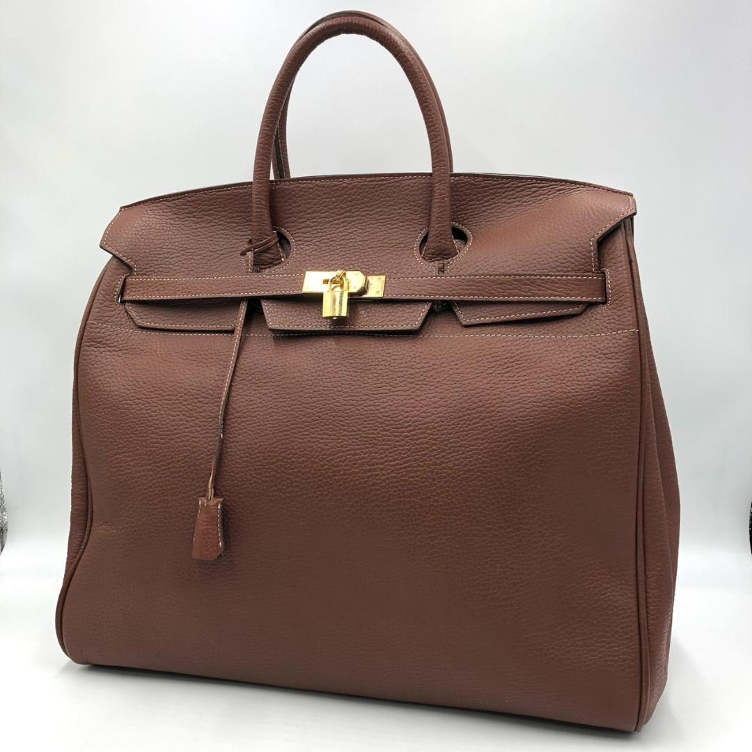 極美品 ユリエニタニ ラージサイズ トートバッグ 鍵付き レザー ブラウン