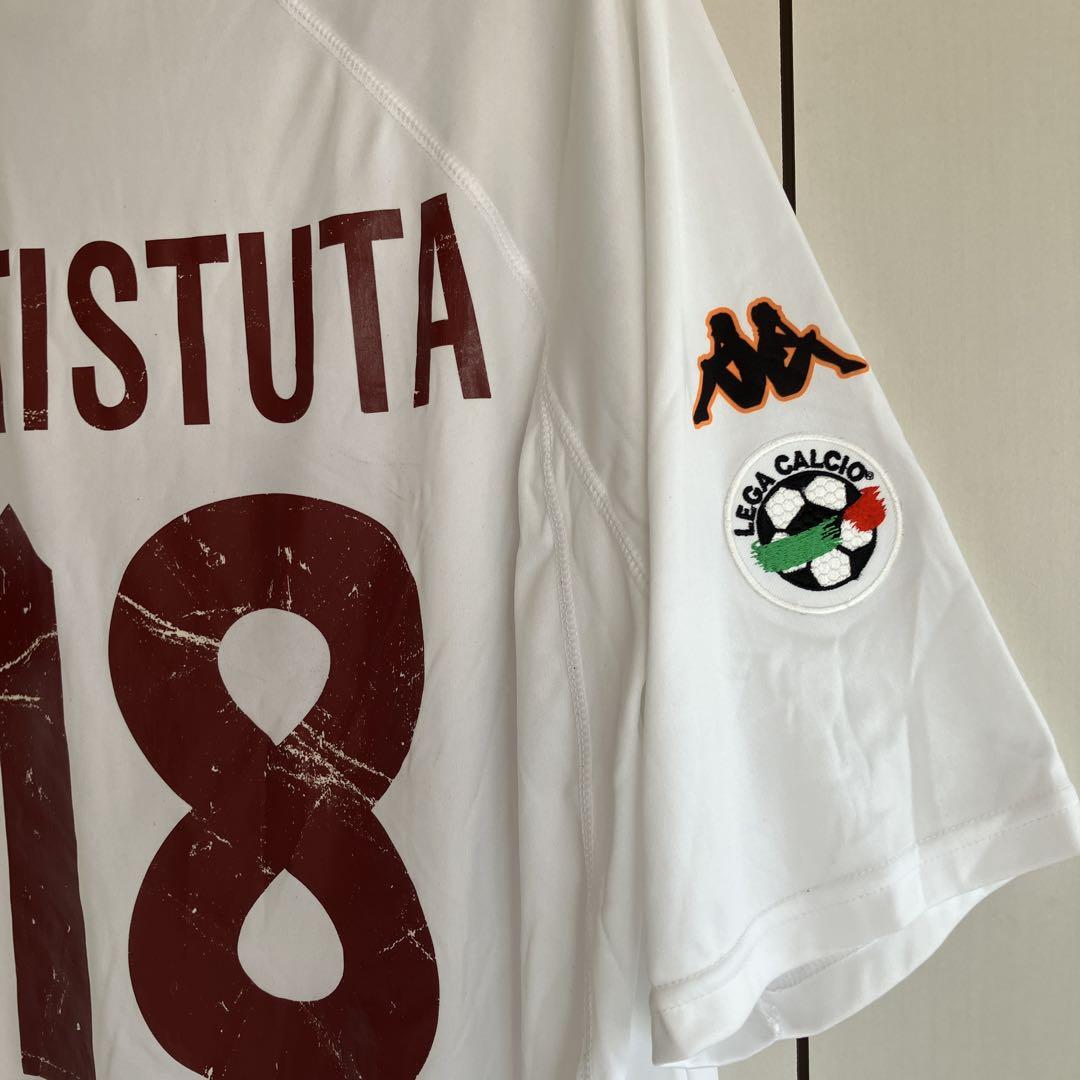 スーパーセール期間限定 AS Roma Kappa ホワイト半袖ジャージバティストゥータ アウェイ ウェア