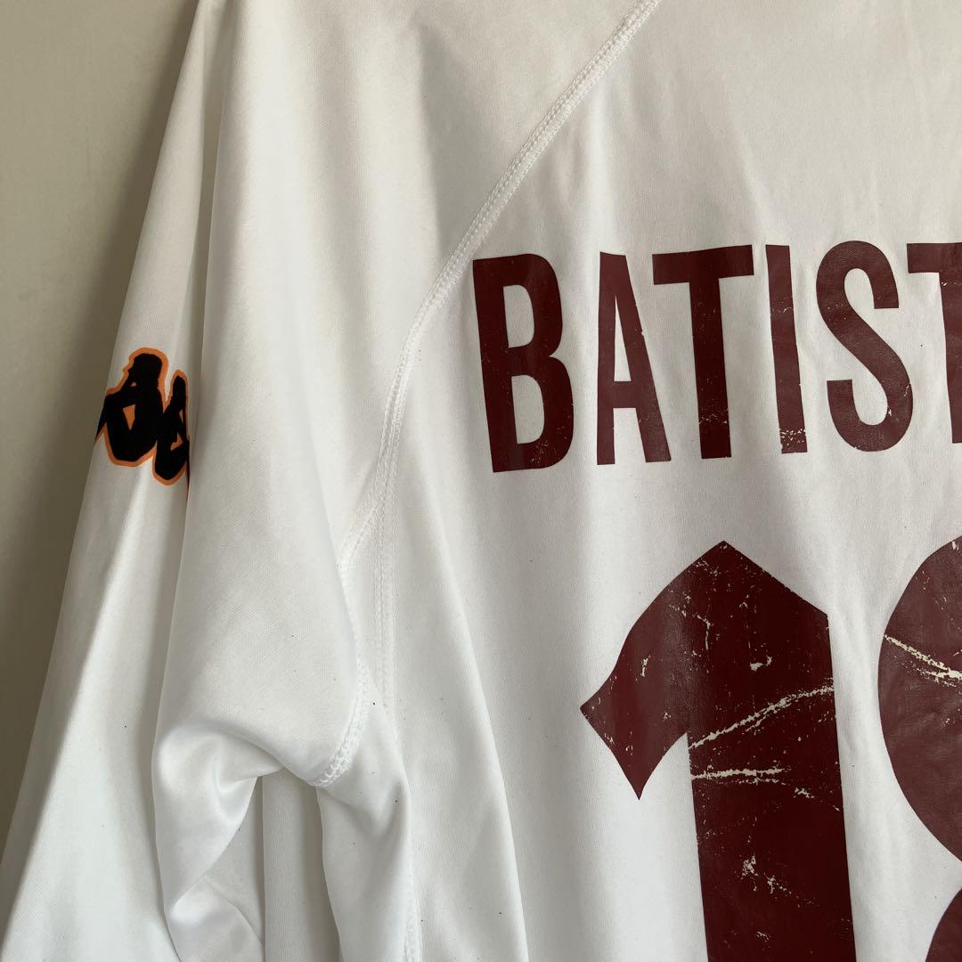 AS Roma Kappa ホワイト半袖ジャージバティストゥータ　アウェイ