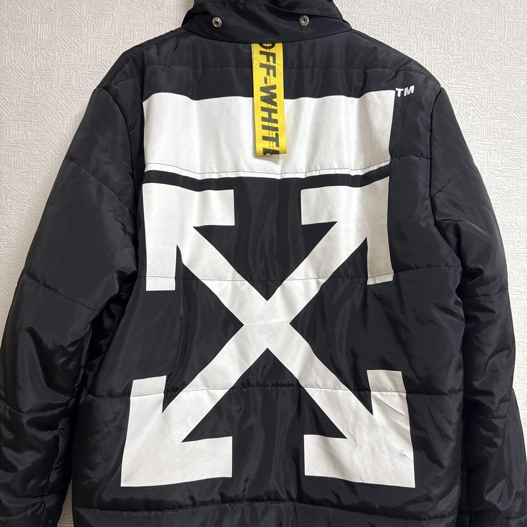 Off-White オフホワイト ダウンジャケット 黒 ロゴ アウター
