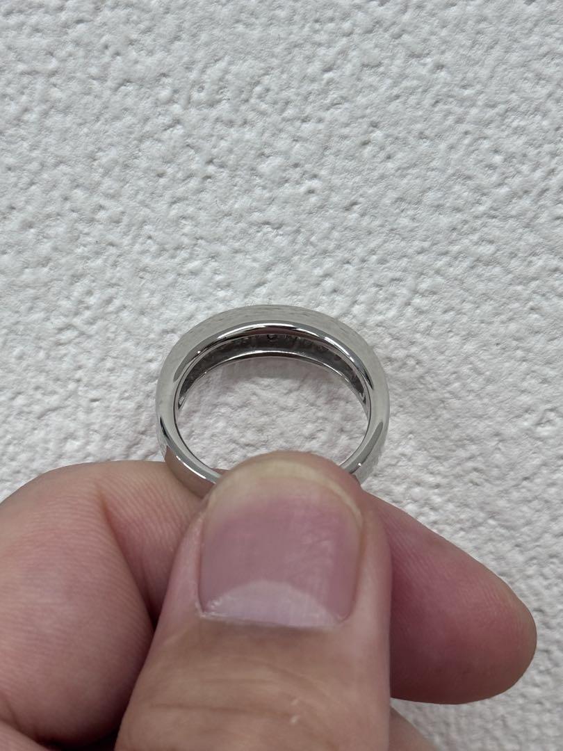 8.9g★0.56ct★✨ダイヤモンドプラチナパヴェハーフエタニティリング指輪