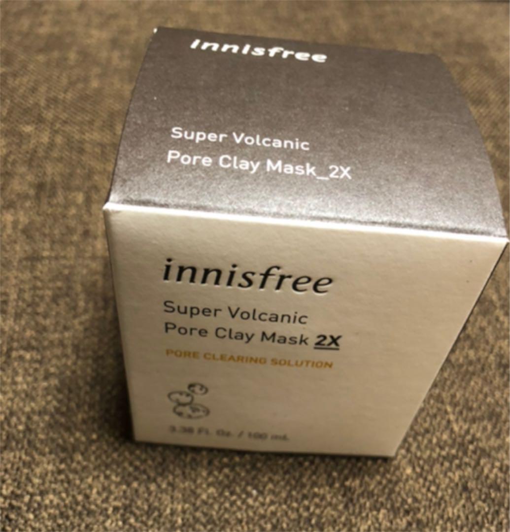 超高品質で人気の イニスフリー 100ml 2x ポアクレイマスク スーパーヴォルカニック パック フェイスマスク Www Hoteluruguay Com