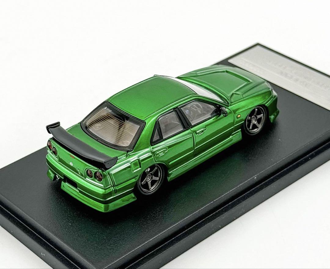 Mortal 1/64 スカイライン　URAS ER34 メタリックグリーン