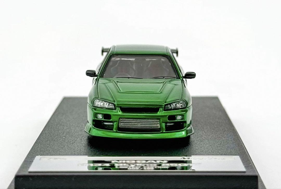 Mortal 1/64 スカイライン　URAS ER34 メタリックグリーン