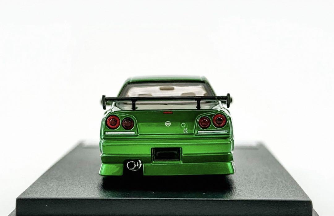 Mortal 1/64 スカイライン　URAS ER34 メタリックグリーン