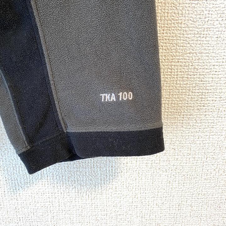90s 古着 ノースフェイス フリース ハーフジップ 刺繍 ワンポイント XXL